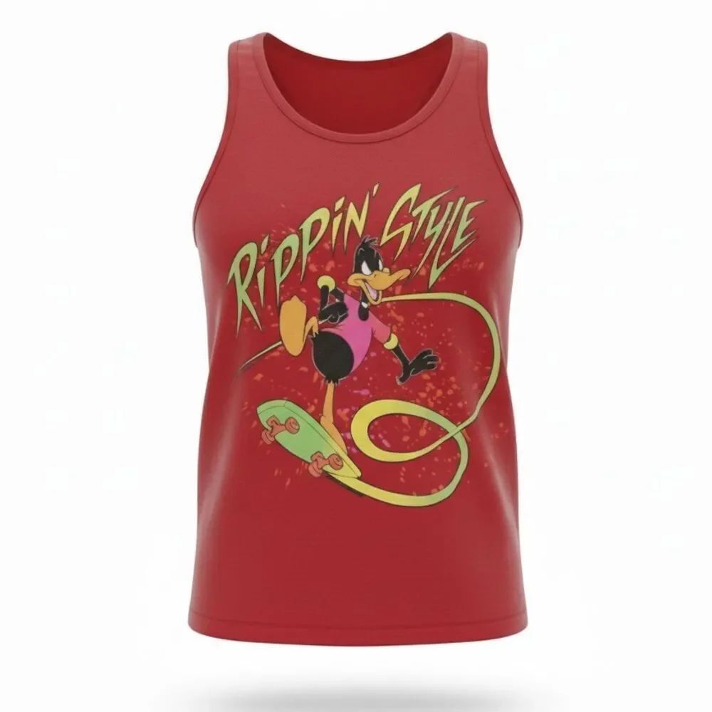 Vintage 97’ Looney Toons Daffy Duck Rippin Style Tank